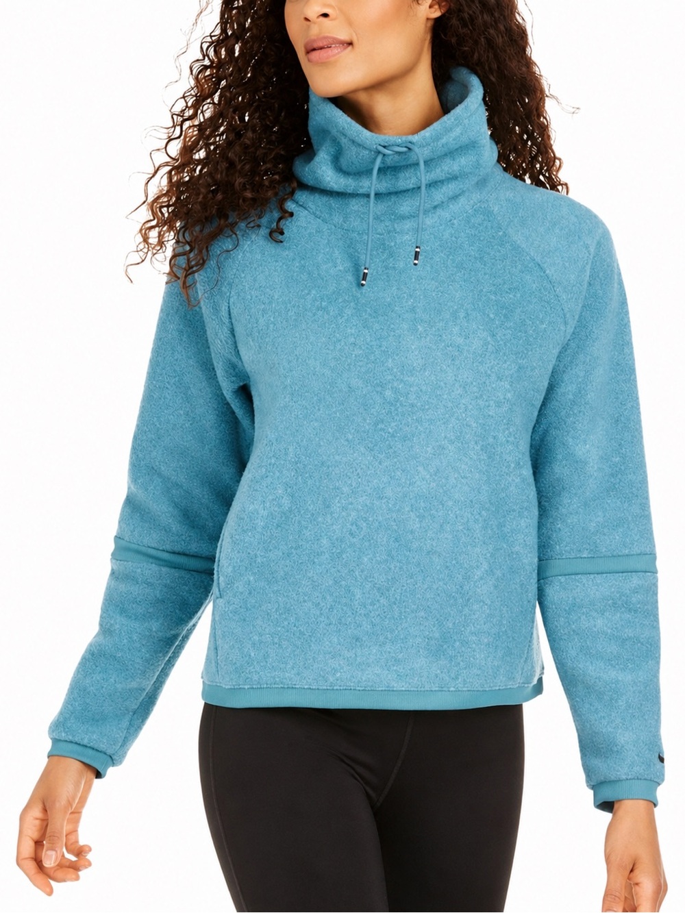 Nike Light Blue Fleece Funnel Neck Pullover